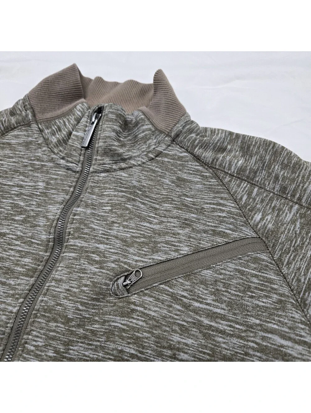 EUC Mens XL Air Jordan Retro 3 Brown Jacket Full-Zip Jumpman Logo Sweater 437345